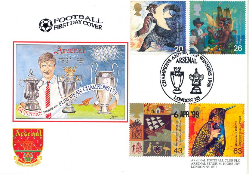1999 (04) Settlers - Dawn 'Arsenal' Champions and FA Cup Winners Official (20 Produced)