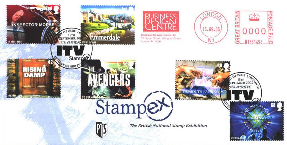 2005 (09) Classic ITV - Stampex Official - Stampex London (Stamp Issue) Handstamp + BDC Meter Mark