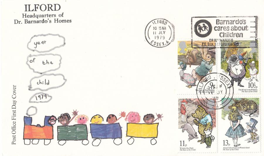 1979 (07) Year Of The Child - PO - Barnardo's Cares About Children Slogan + Cachet