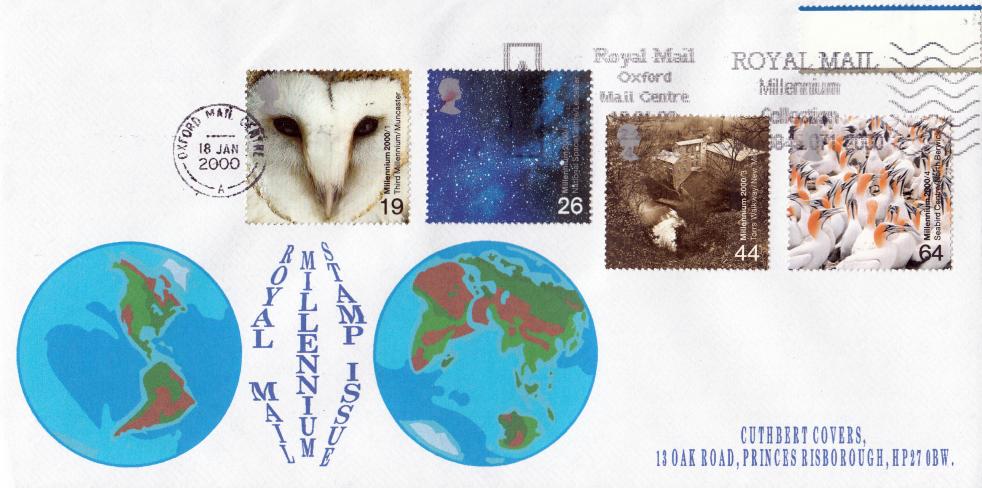 2000 (01) Above and Beyond - Cuthbert Covers - Royal Mail Millennium Collection Slogan