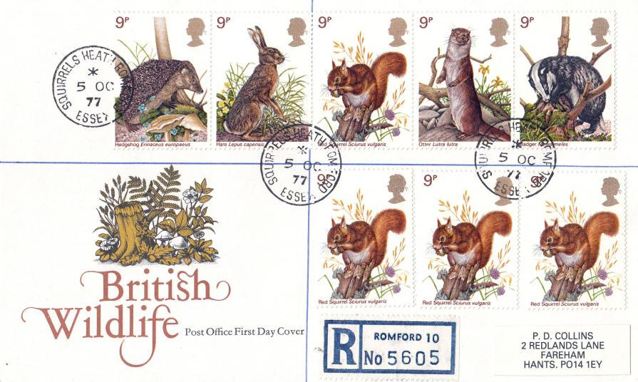 1977 (10) Wildlife - PO - Squirrels Heath CDS