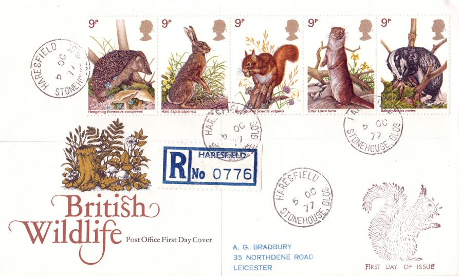 1977 (10) Wildlife - PO - Haresfield CDS