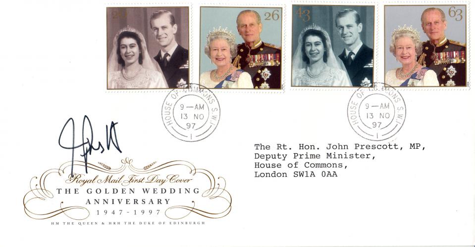 1997 (11) Golden Wedding - RM - House of Commons CDS - Addressed to, and signed by, John Prescott