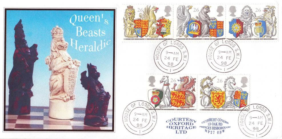 1998 (02) Queen's Beasts - Cuthbert Covers - House of Lords CDS