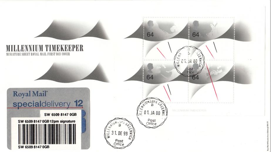 1999 (12) - 2000 (01) Timekeepers M/S - Millennium Double Millennium Dome Cancels