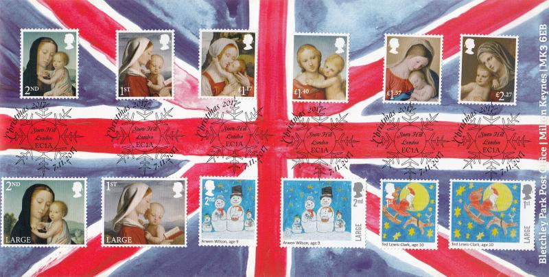 2017 (11) Christmas (Stamps) - Bletchley Park (Union Jack) 'Special' - Snow Hill H/S - ONLY 8 PRODUCED !!