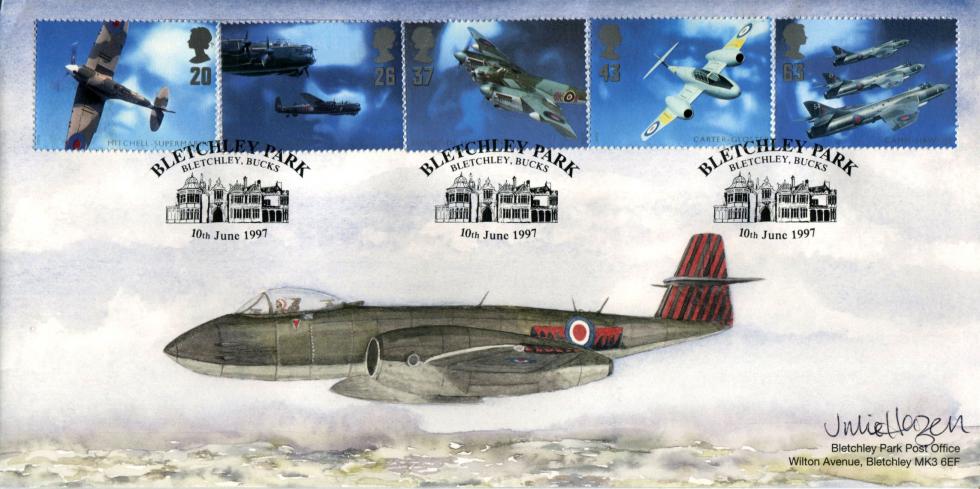 1997 (06) Architects Of The Air - Bletchley Park (Meteor) Official - Signed by the artist Julie Hazell