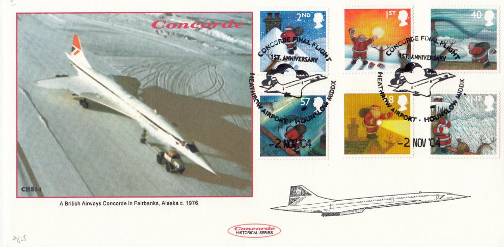 2004 (11) Christmas (Stamps) - Cambridge (Concorde - Snowy Runway in Fairbanks) Official (25 Only)