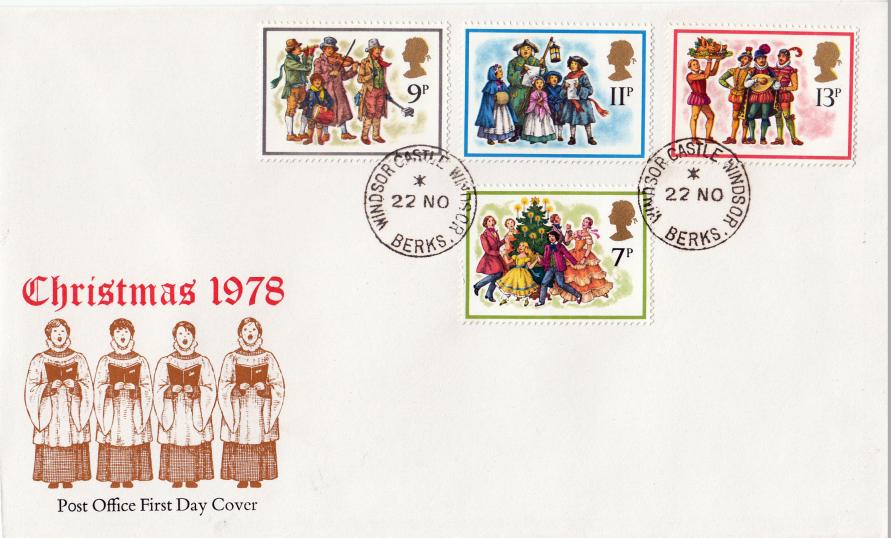 1978 (11) Christmas - PO - Windsor Castle CDS - MISSING YEAR ERROR