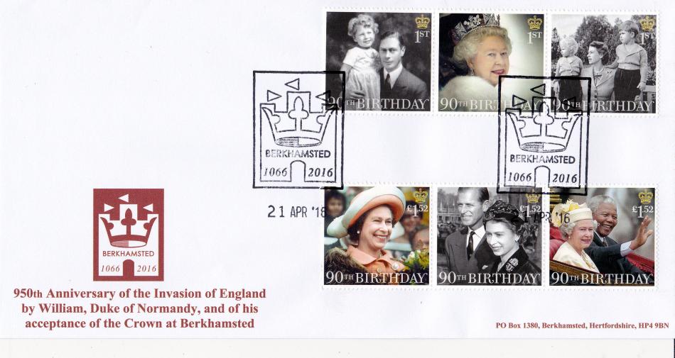 2016 (04) Queen's 90th Birthday (Stamps) - 'White Lion Society' Official (15 Produced)