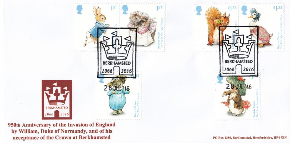 2016 (07) Beatrix Potter (Stamps) - 'White Lion Society' Official (15 Produced)