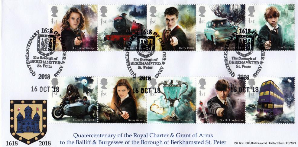 2018 (10) Harry Potter (Stamps) - 'White Lion Society' Official (14 Produced)