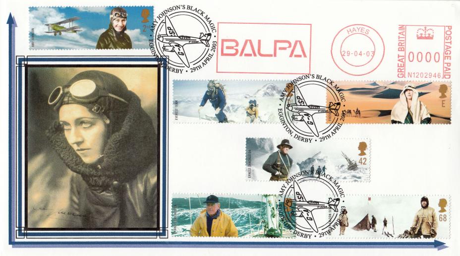 2003 (04) Extreme Endeavours - Privately Produced (Amy in Flying Jacket) Cover - Amy Johnson's Black Magic H/S + BALPA Meter Mark