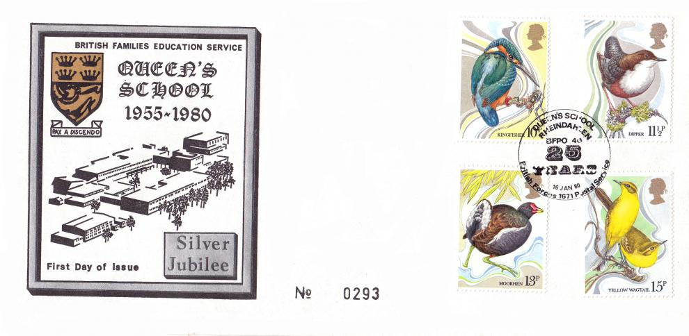 1980 (01) Birds - Queen's School Rheindahlen BFPO 40 25 Years Official