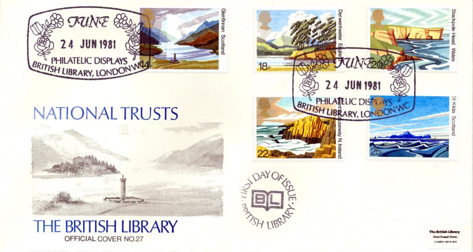 1981 (06) National Trust - British Library Official (With Cachet Version)