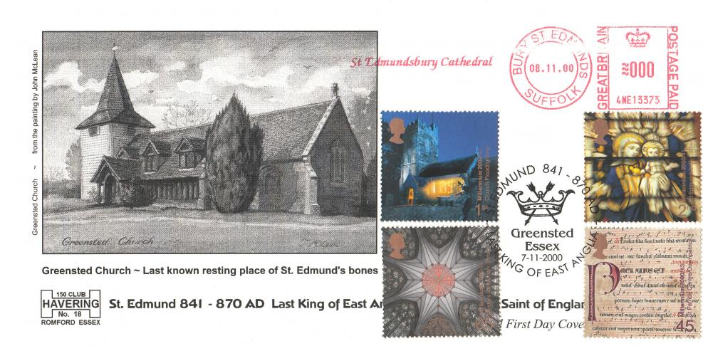 2000 (11) Spirit & Faith - Havering Greensted Church Official - St Edmundsbury Cathedral Meter Mark (Version I)