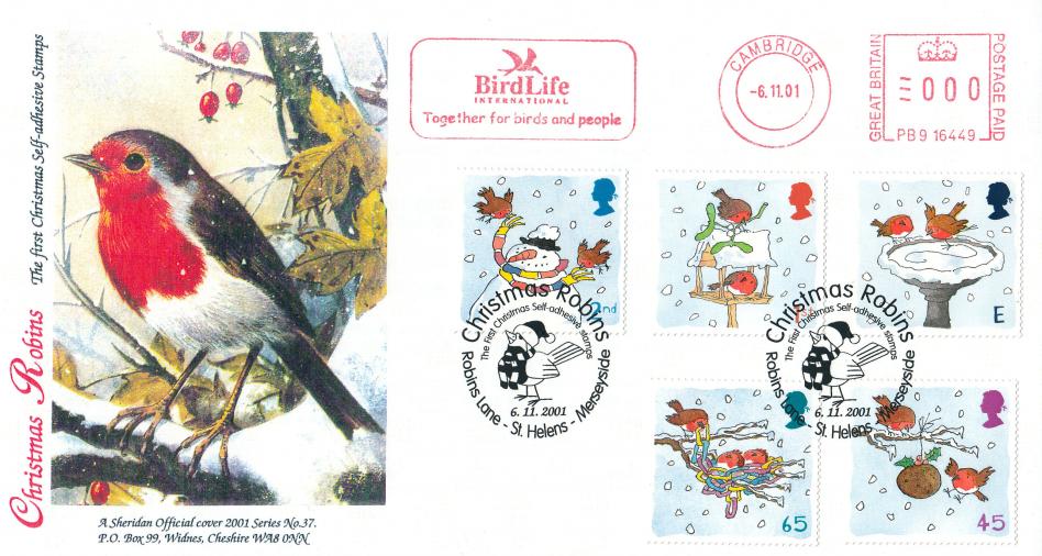 2001 (11) Christmas - Sheridan Official - Birdlife International Meter Mark