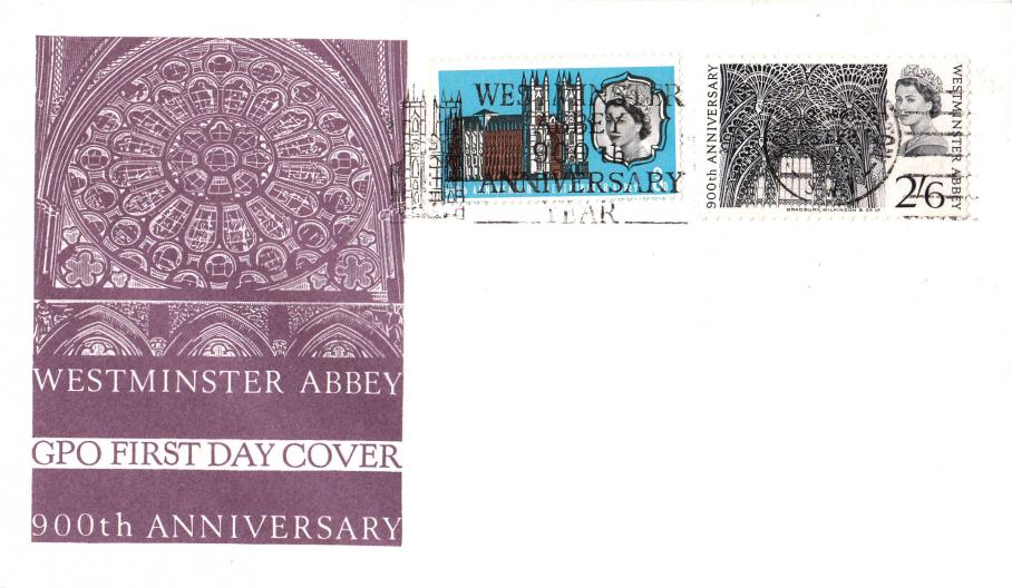 1966 (02) Westminster Abbey - GPO - Westminster Abbey 900th Anniversary Year Slogan