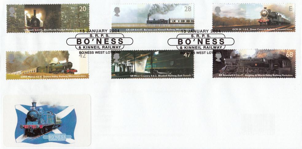2004 (01) Classic Locomotives - Scottish Railway Preservation Society Label Cover - Bo'Ness & Kinneil Railway H/S