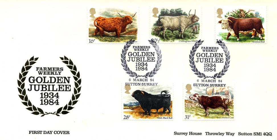 1984 (03) Cattle - Design Encounter Farmers Weekly Golden Jubilee Official