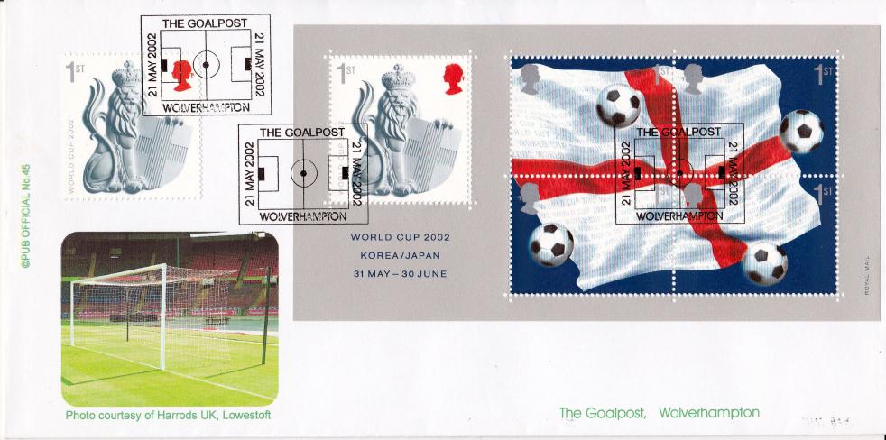 2002 (05) World Cup M/S - Brazier 'Pub Official' (The Goalpost, Wolverhampton)