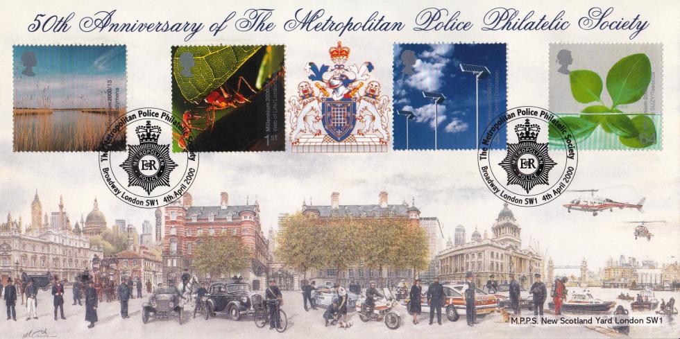 2000 (04) Life and Earth - Bradbury Metropolitan Police Philatelic Society Official