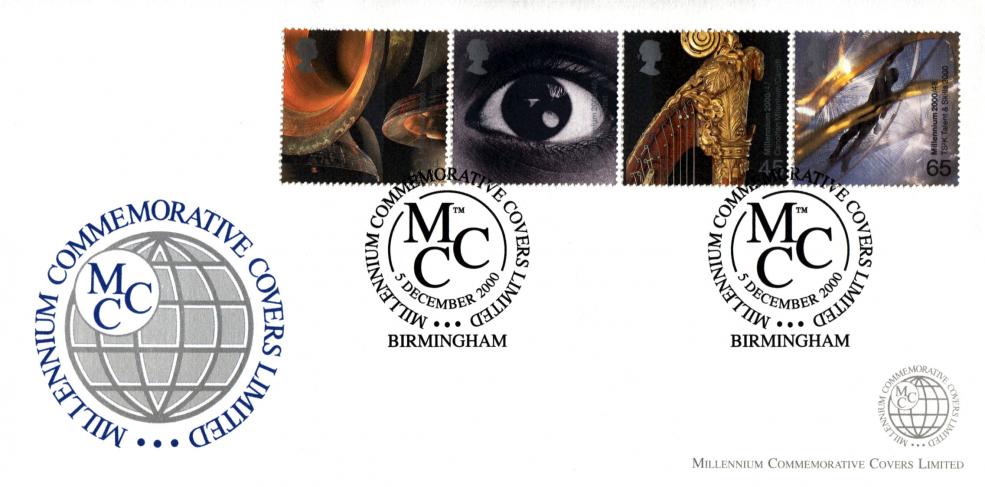 2000 (12) Sound & Vision - Millennium Commemorative Covers Official