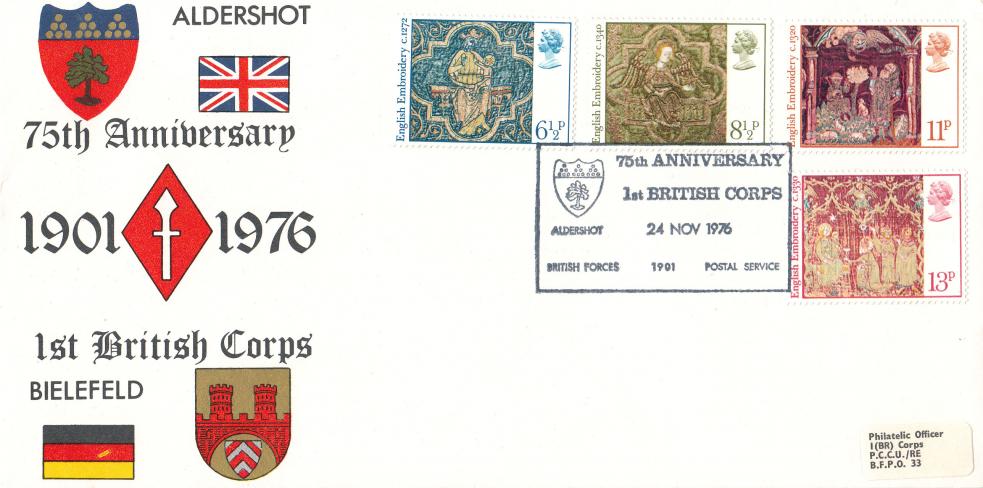 1976 (11) Christmas - Forces 1st British Corps (Aldershot) BF1901PS Official