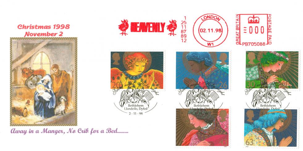 1998 (11) Christmas - Sheridan 'Special' - Silent Night (Angels) H/S - Heavenly Meter Mark