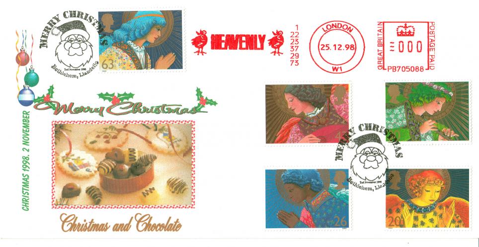 1998 (11) Christmas - Sheridan 'Special' - Merry Christmas (Santa) H/S - Heavenly Meter Mark