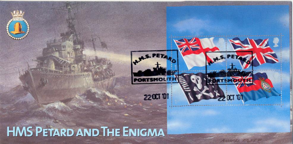 2001 (10) Flags & Ensigns - Cambridge 'HMS Petard and The Enigma' Official
