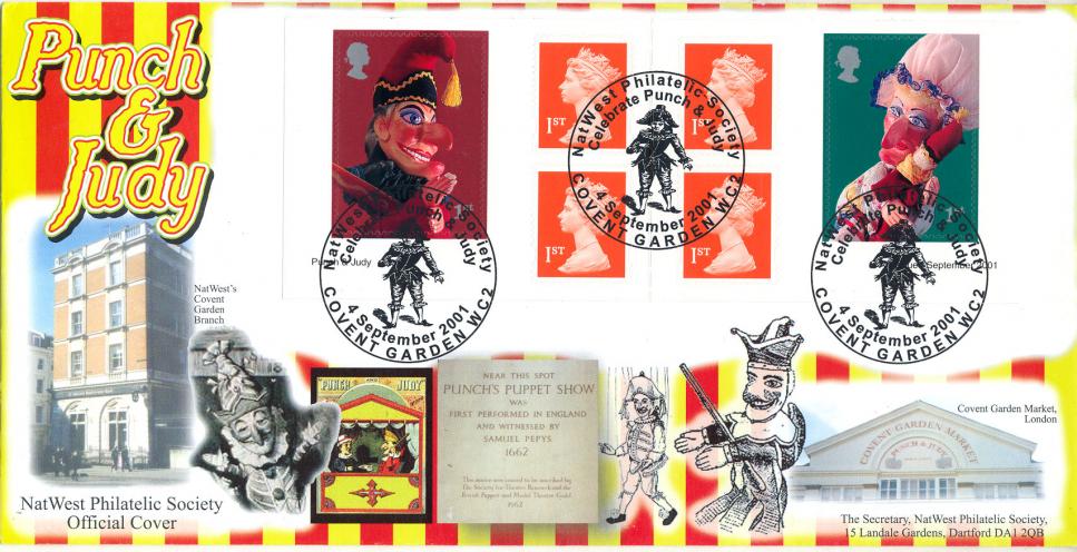2001 (09) Puppets NVI Retail Book - Nat West Philatelic Society Official (TIED)