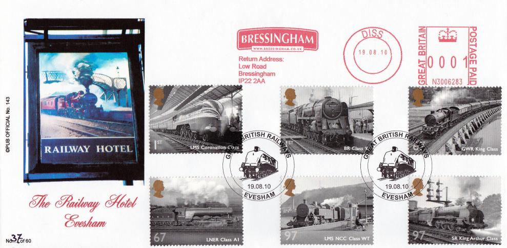 2010 (08) Great British Railways - Julian Bevan 'Railway Hotel' Pub Official + Bressingham Meter Mark