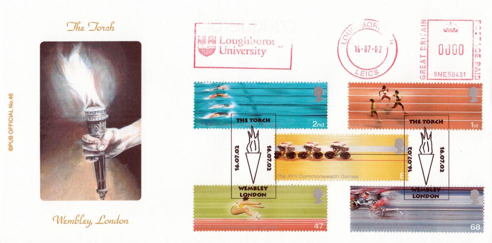 2002 (07) Commonwealth Games - Brazier 'The Torch, Wembley' Pub Official + 'Loughborough University' Meter Mark