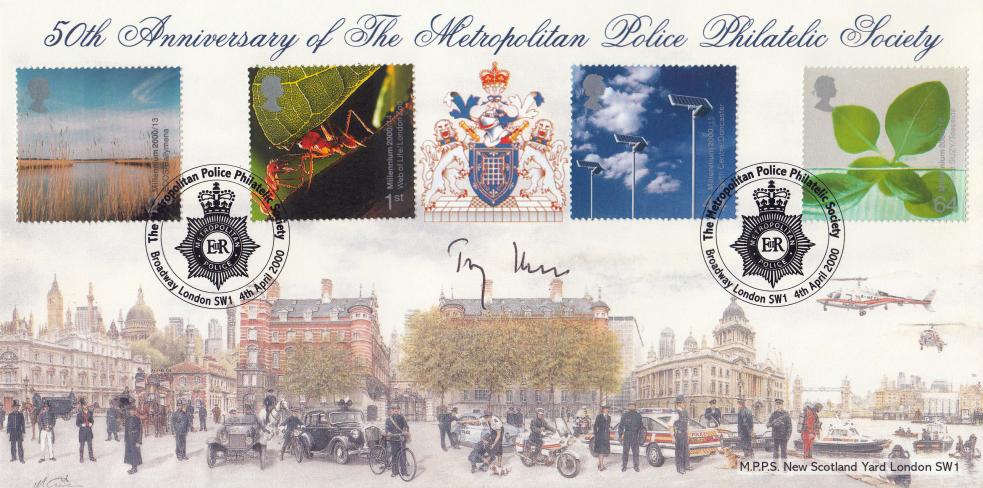 2000 (04) Life and Earth - Bradbury Metropolitan Police Philatelic Society Official - Signed by Lord Toby Harris