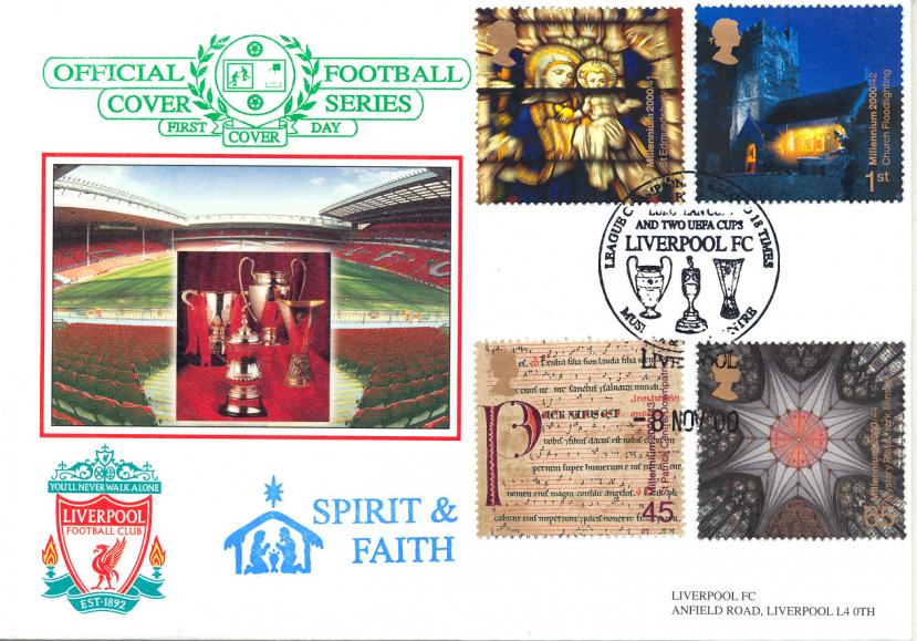 2000 (11) Spirit & Faith - Dawn Football (Liverpool League Champions 18 Times) Official (Blue cachet)