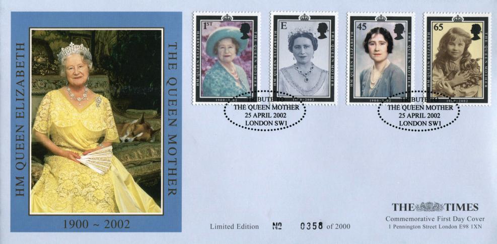 2002 (04) Queen Mother - Covercraft 'The Times Tribute To The Queen Mother' Official
