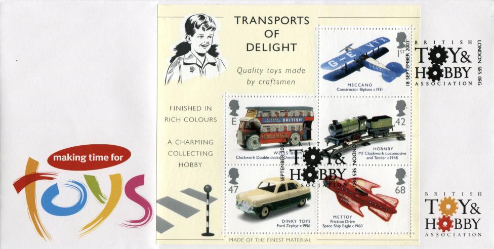 2003 (09) Transports of Delight (M/S) - Covercraft 'British Toy & Hobby Association' Official.