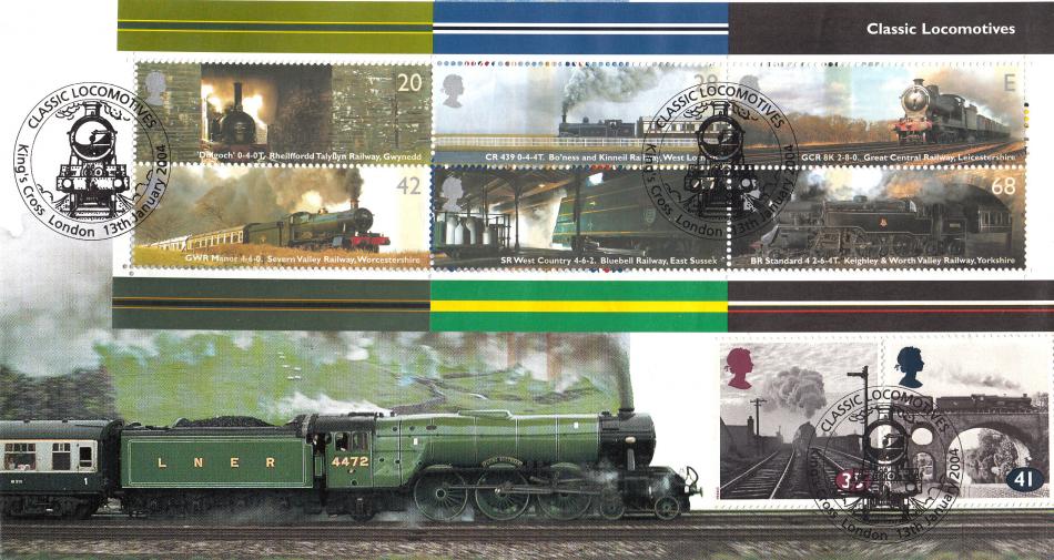 2004 (01) Classic Locomotives (M/S) - Covercraft 'Flying Scotsman Special' - King's Cross H/S