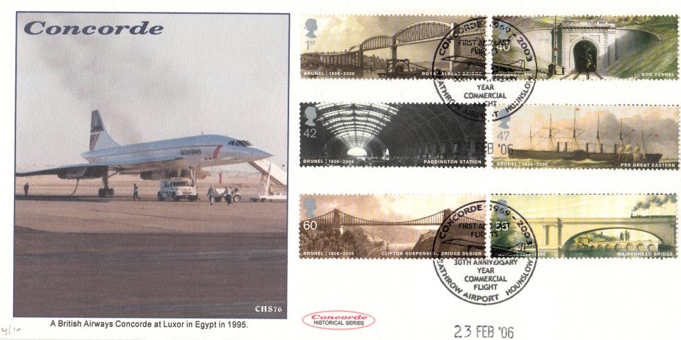 2006 (02) Brunel (Stamps) - Cambridge 'Concorde at Luxor' Official - Just 10 Produced !