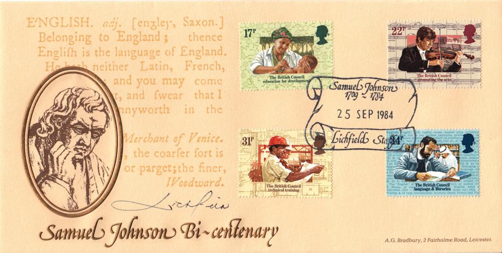 1984 (09) British Council - Bradbury LFDC Official - Signed by Lord Lichfield