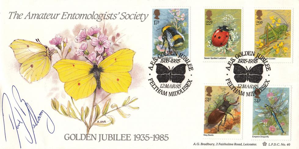 1985 (03) Insects - Bradbury LFDC Official - Signed by David Bellamy