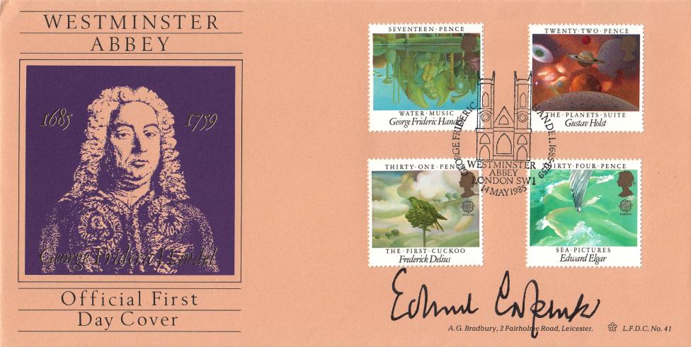 1985 (05) Composers - Bradbury LFDC Official - Signed by by the Dean of Westminster Abbey