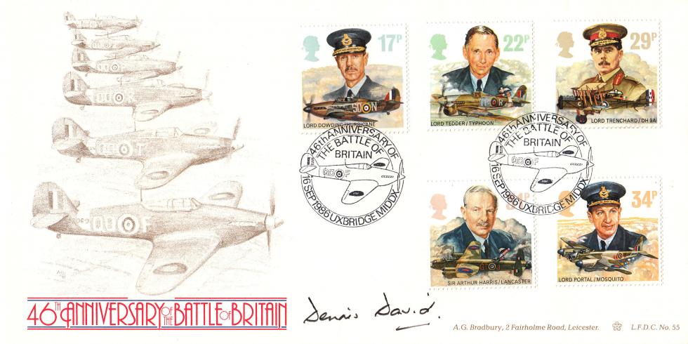 1986 (09) Royal Air Force - Bradbury LFDC Official - Signed by Group Captain Dennis David