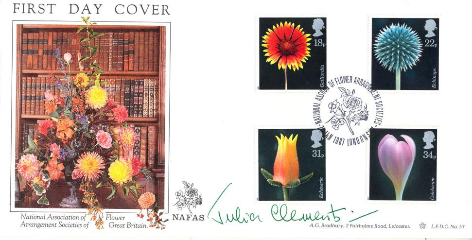 1987 (01) Flowers - LFDC Official - Signed by Julia Clements