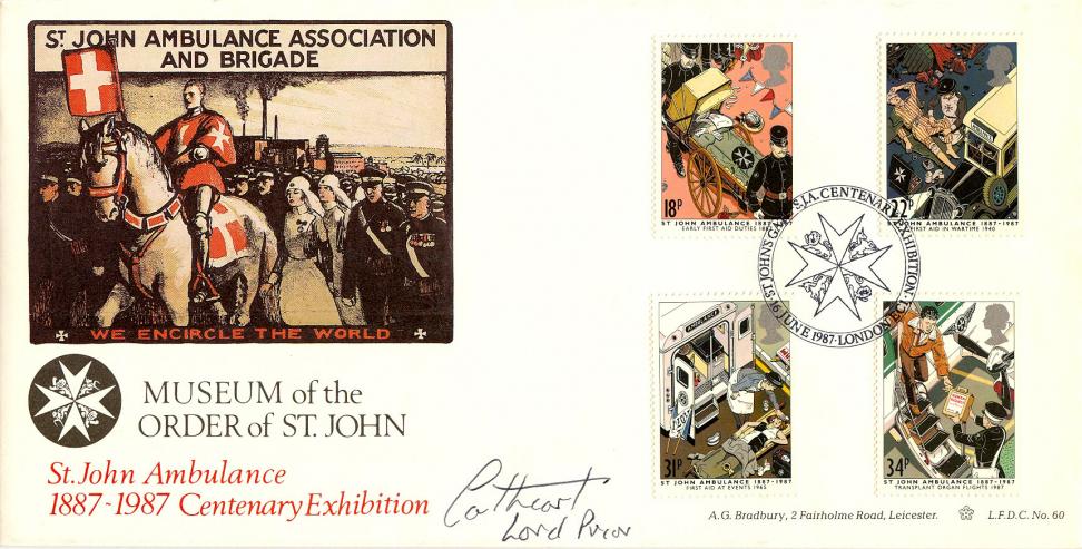 1987 (06) St John Ambulance - Bradbury LFDC Official - Signed by The Earl Cathcart & Pamela Willis