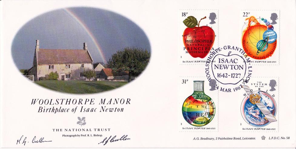 1987 (03) Newton - Bradbury LFDC Official - Signed by M.G. & S.J. Cullen