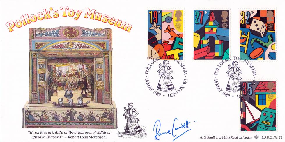 1989 (05) Games & Toys - Bradbury LFDC Official - Signed by Ronnie Corbett