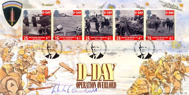 1994 (06) D-Day - Bradbury LFDC Official - Signed by Winston Churchill MP