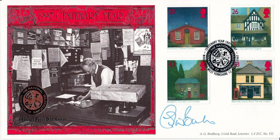 1997 (08) Sub Post Offices - Bradbury LFDC Official - Signed by Colin Baker